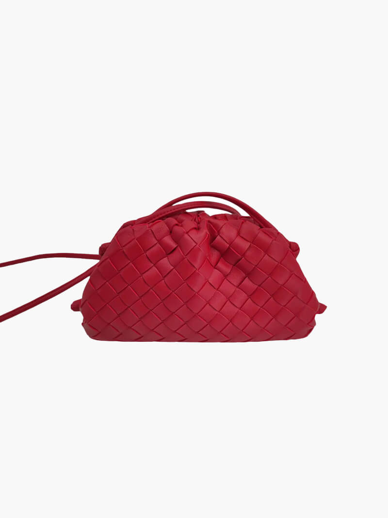 Drune | Leder Umhängetasche für Damen - Minimalistische Gewebte Tasche