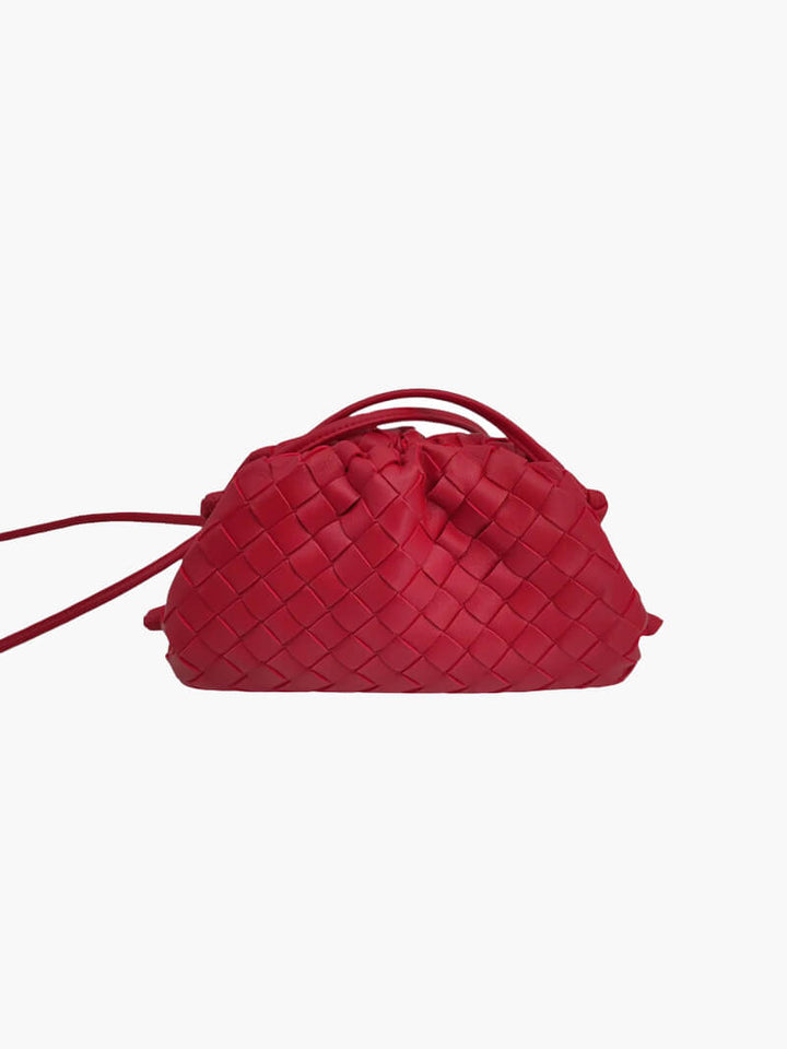 Drune | Leder Umhängetasche für Damen - Minimalistische Gewebte Tasche