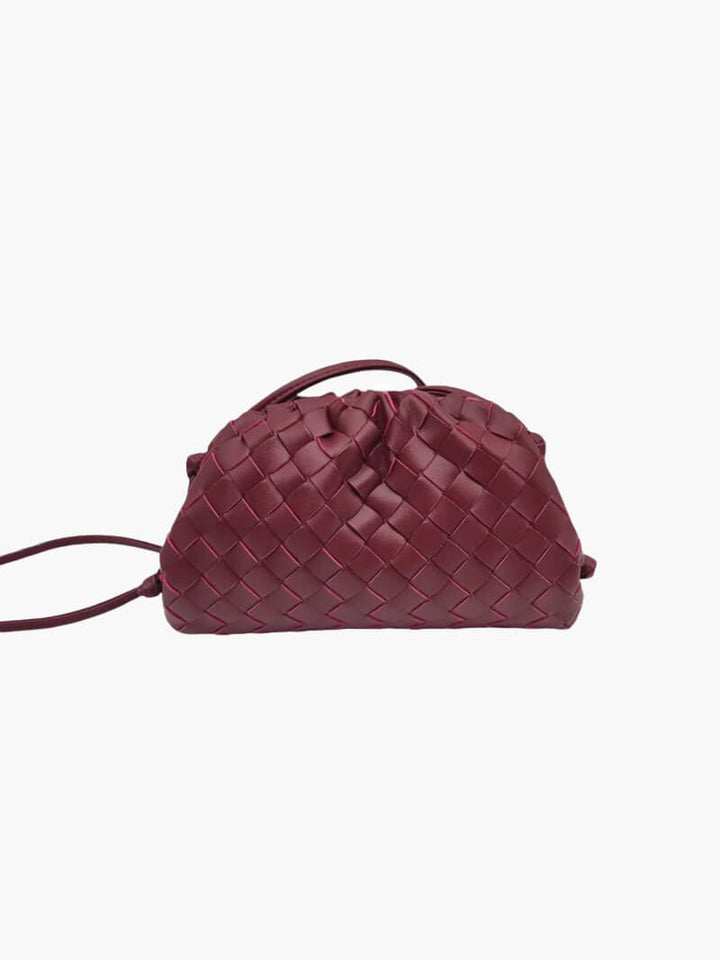 Drune | Leder Umhängetasche für Damen - Minimalistische Gewebte Tasche