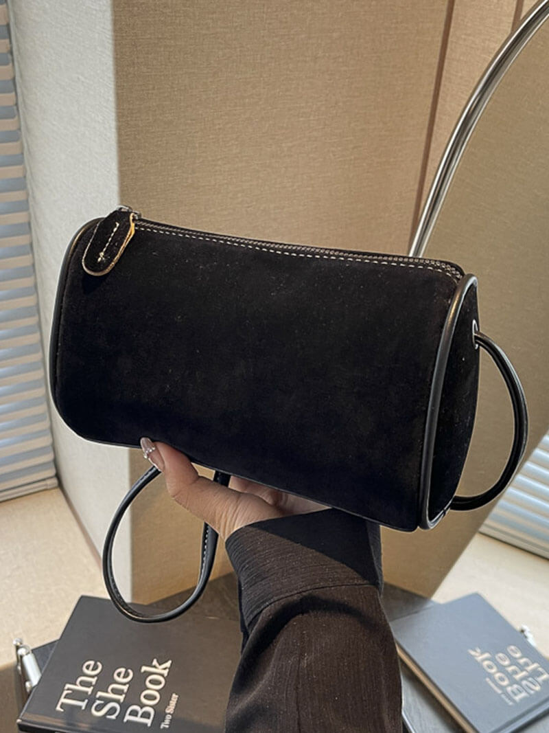 Drune | Elegante Schultertasche Aus Wildleder