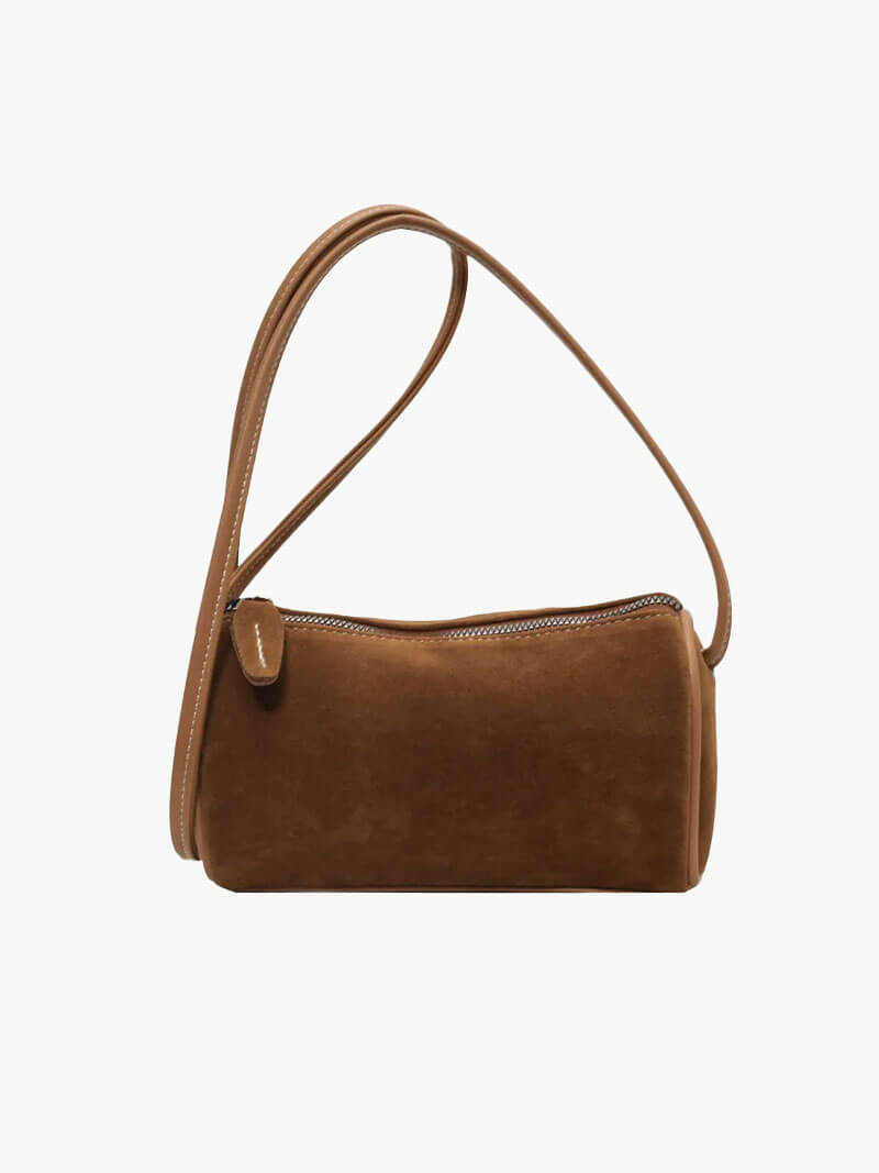 Drune | Weiche Braune Wildleder Tasche