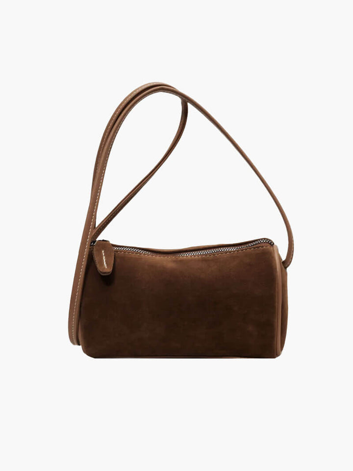 Drune | Weiche Braune Wildleder Tasche