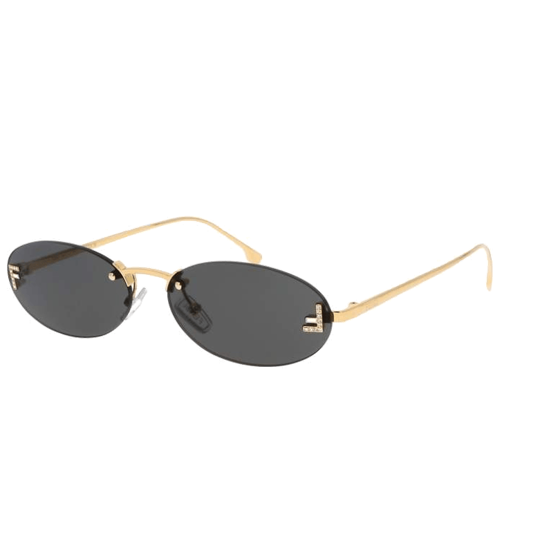 Drune | Ovale Sonnenbrille Mit Goldenen Akzenten Und Subtilen Steinen