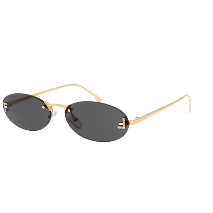 Drune | Ovale Sonnenbrille Mit Goldenen Akzenten Und Subtilen Steinen