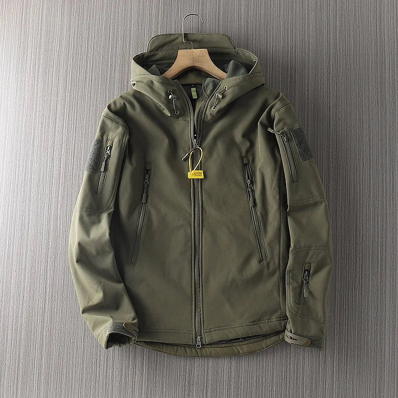 Drune | Herren Softshelljacke - Wasserabweisend mit Kapuze