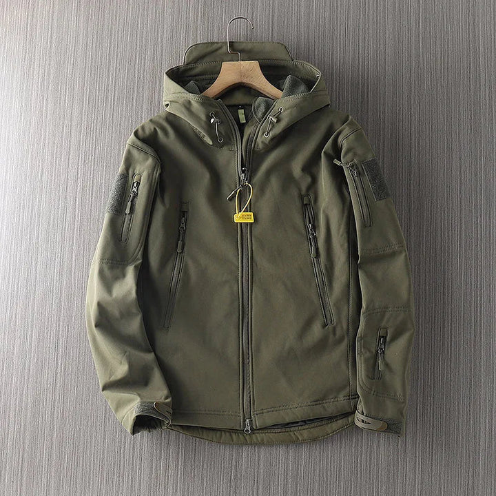 Drune | Herren Softshelljacke - Wasserabweisend mit Kapuze