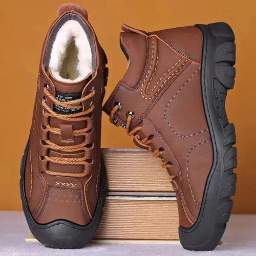 Drune | Herren Winterstiefel aus wasserdichtem Leder mit rutschfester Sohle
