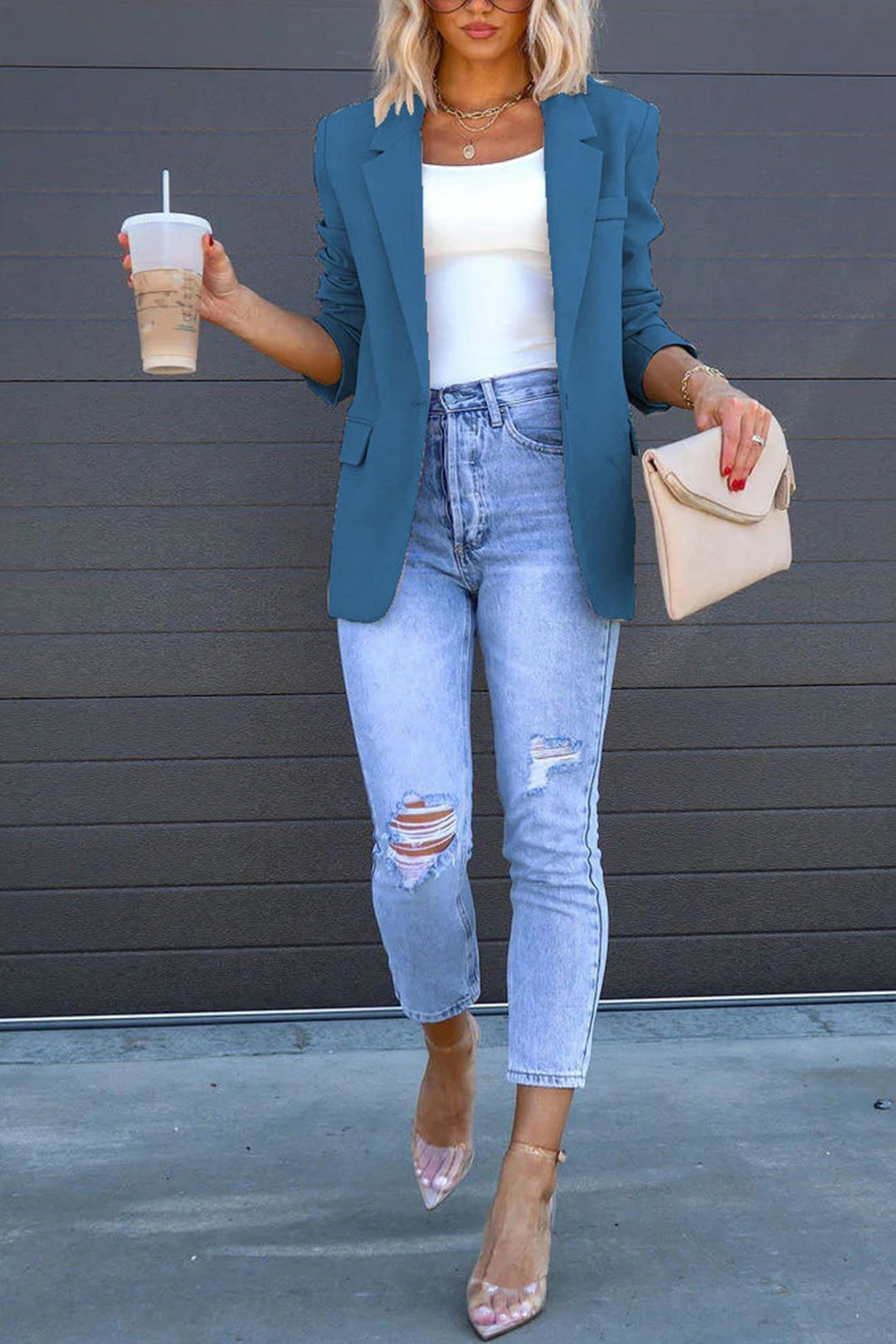 Drune | mittellanger Blazer mit Revers