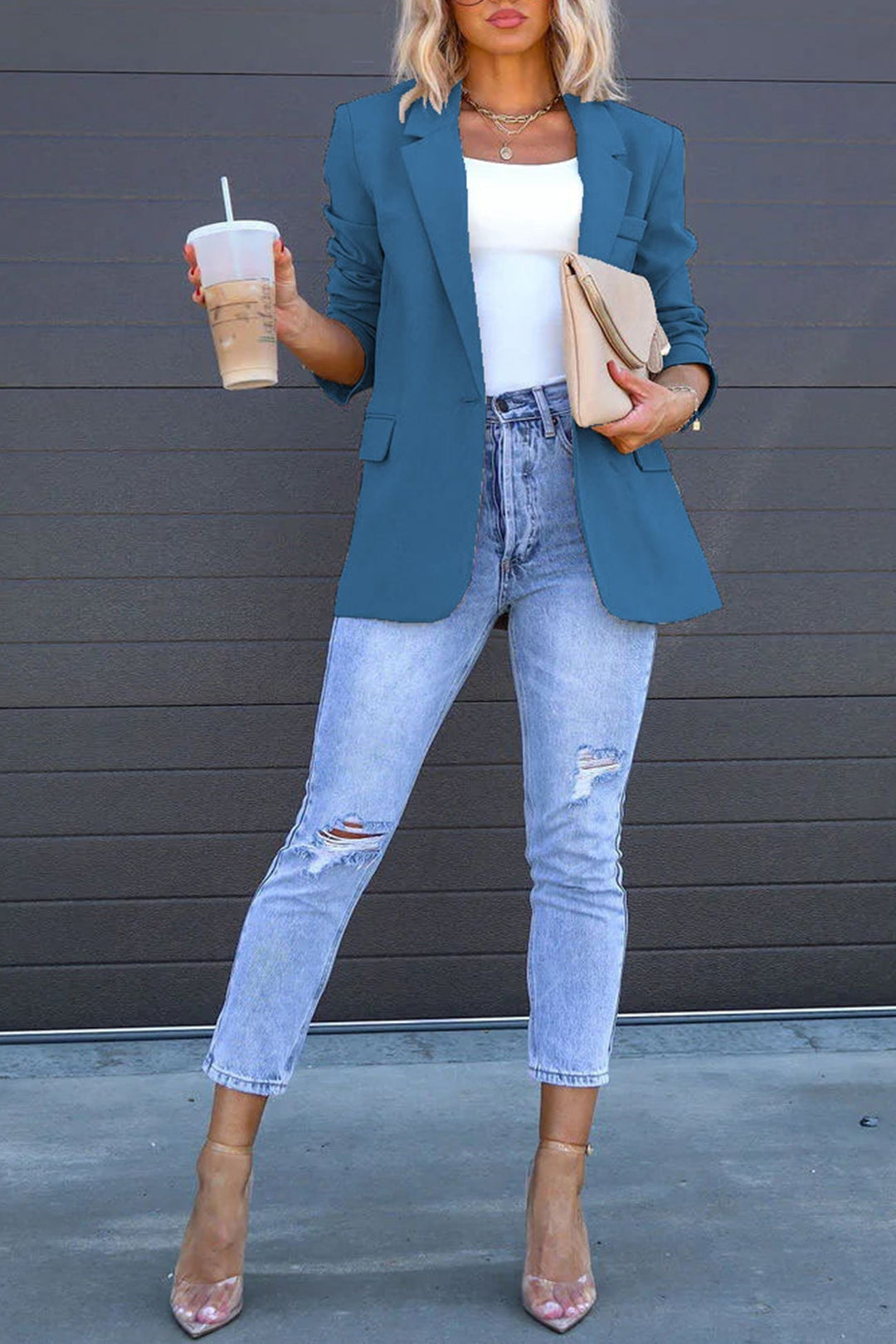 Drune | mittellanger Blazer mit Revers