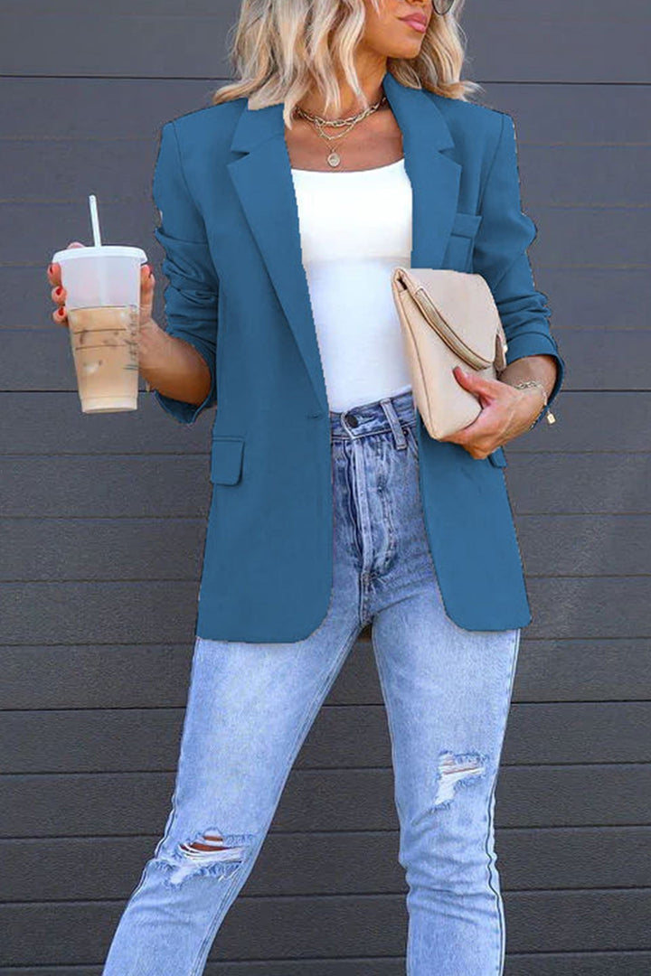Drune | mittellanger Blazer mit Revers