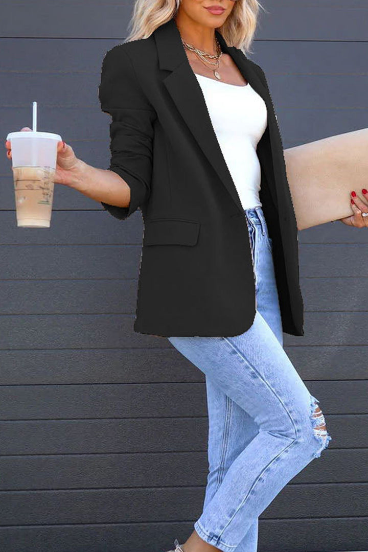 Drune | mittellanger Blazer mit Revers