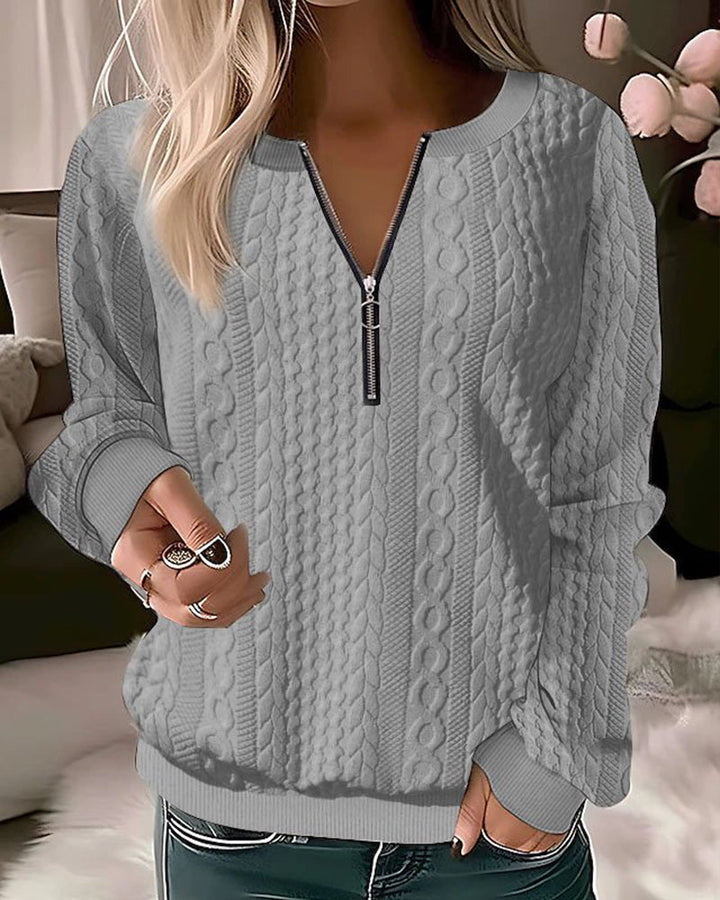 Drune | Lässiger Strick Halbzip Pullover