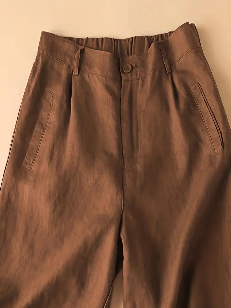Drune | Sommershorts, elastische Taille, lockere Passform, Shorts mit hoher Taille, Damenbekleidung