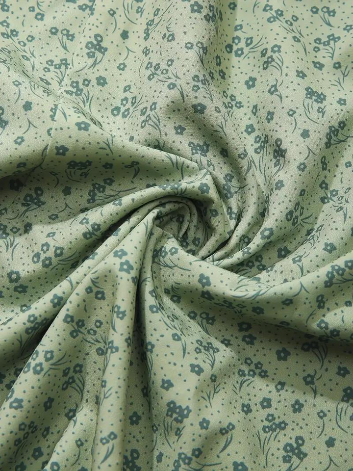 Drune | Blumendruck Puffärmel Sommerkleid Maxikleid