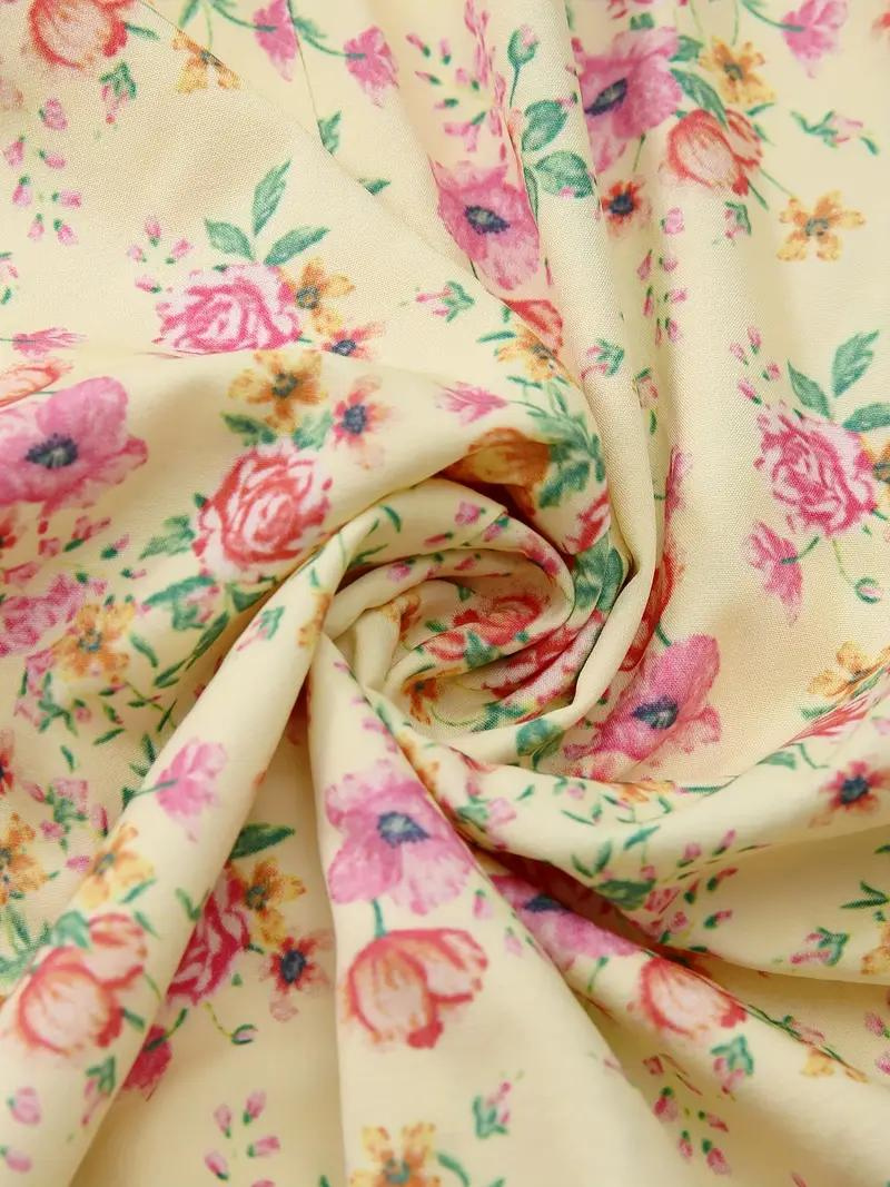 Drune | Blumendruck Puffärmel Sommerkleid Maxikleid