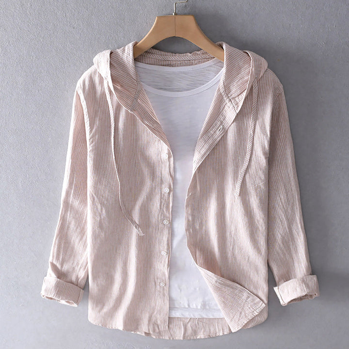 Drune | Damen Luftige Weiche Bluse mit Kapuze Taschen