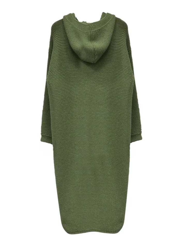 Drune | oversized gestrickter Hoodie Mantel - trendiger langer Damen Cardigan