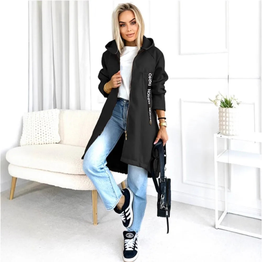 Drune | Fleece Hoodie Jacke - Damen Winterjacke