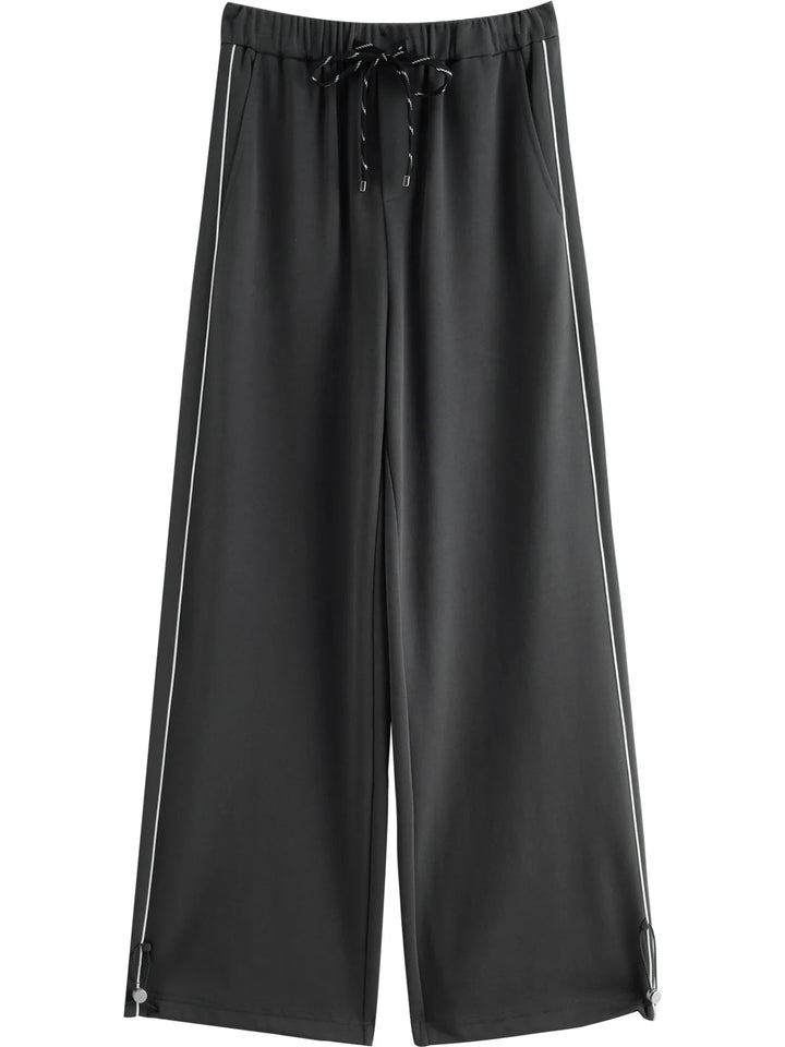Drune | Damen Outfit mit Kontrastfarbiger Cropped Jacke und Bequemen Hosen