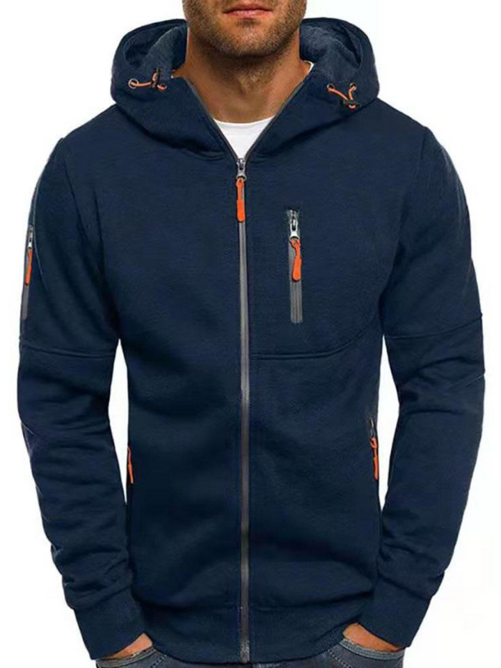 Drune | Sportjacke für Herren, Slim Fit mit Kapuze - Leichtgewicht