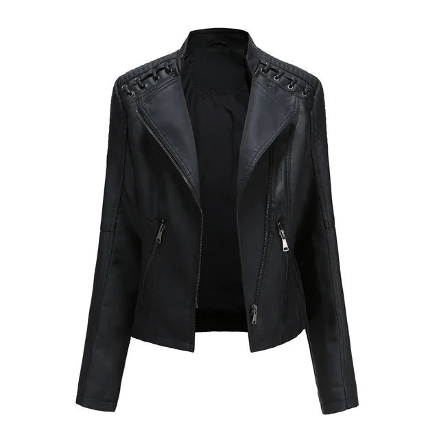 Drune - Glatte Lederjacke