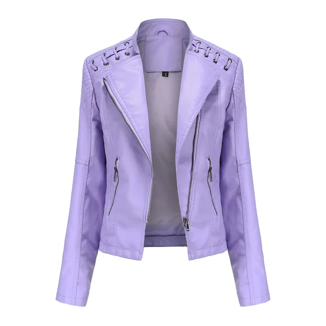 Drune - Glatte Lederjacke