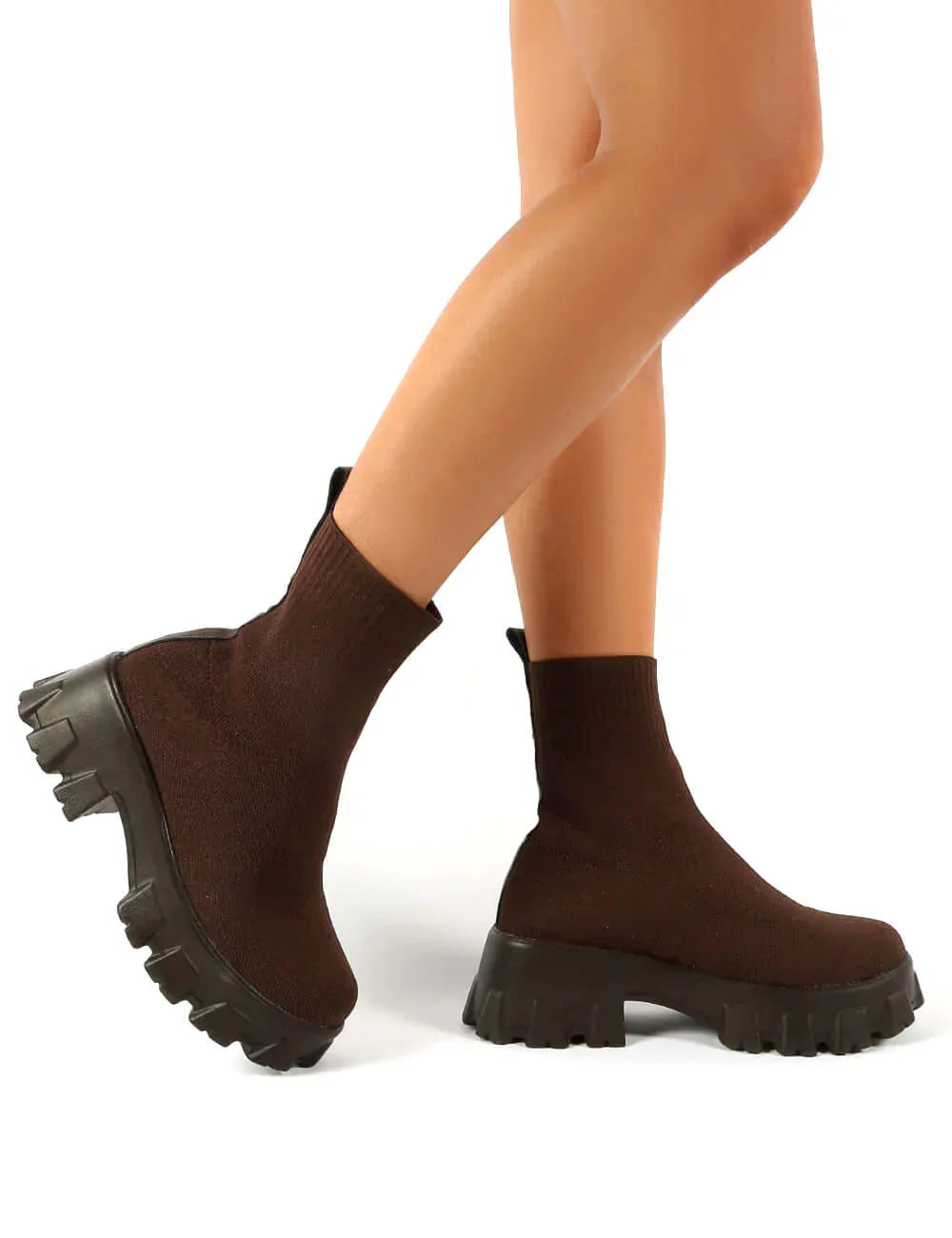 Drune | Klobig Plateau Sockenstiefel Damenstiefel