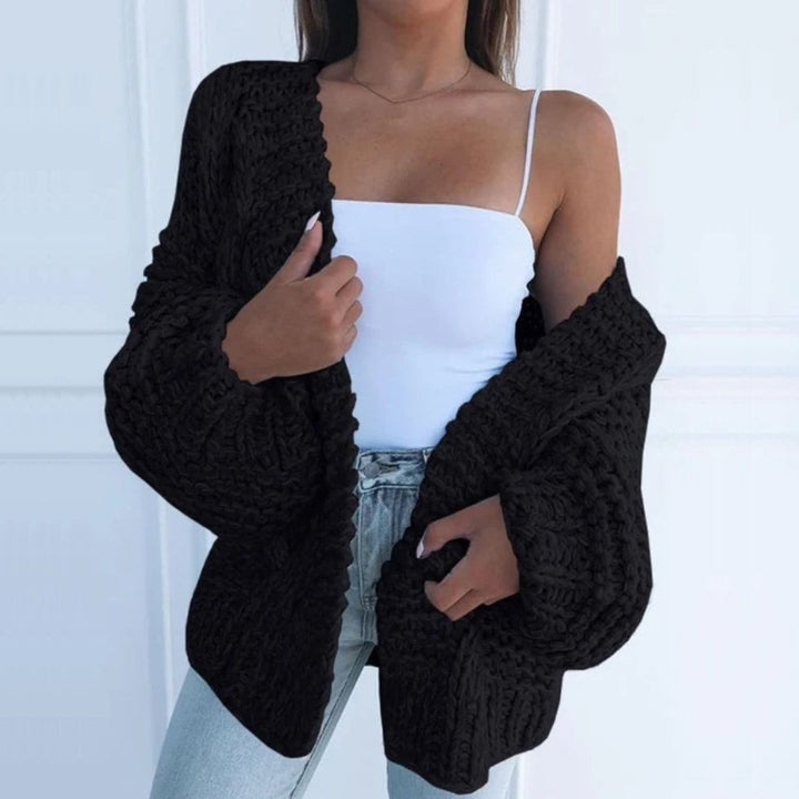 Drune | Damen Strickcardigan mit lockerer Passform und dicker Textur