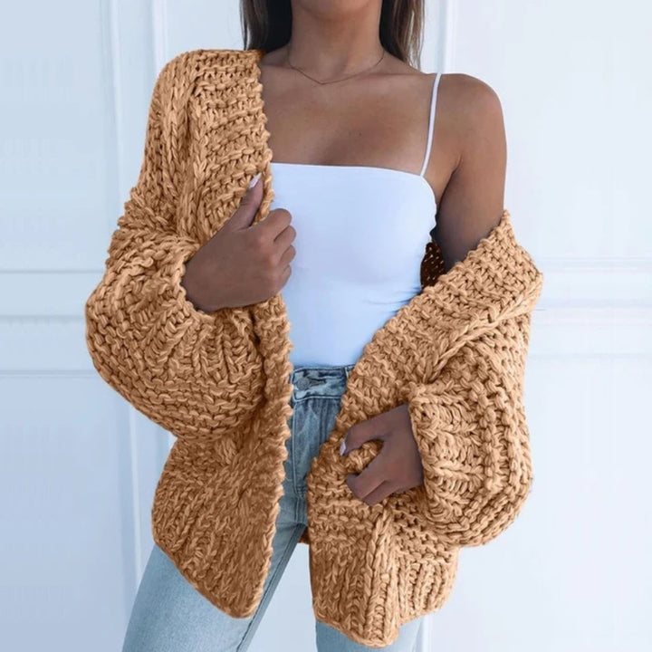 Drune | Damen Strickcardigan mit lockerer Passform und dicker Textur