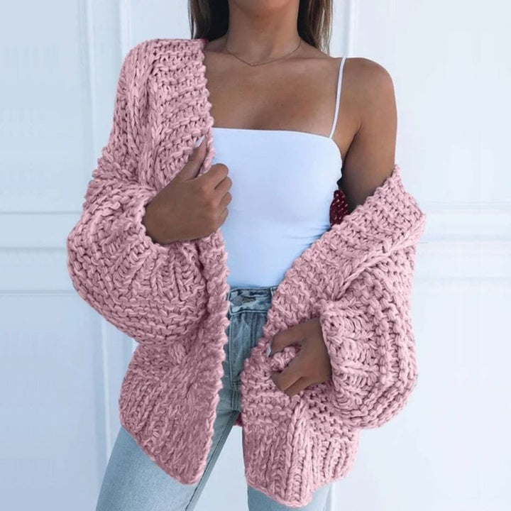Drune | Damen Strickcardigan mit lockerer Passform und dicker Textur