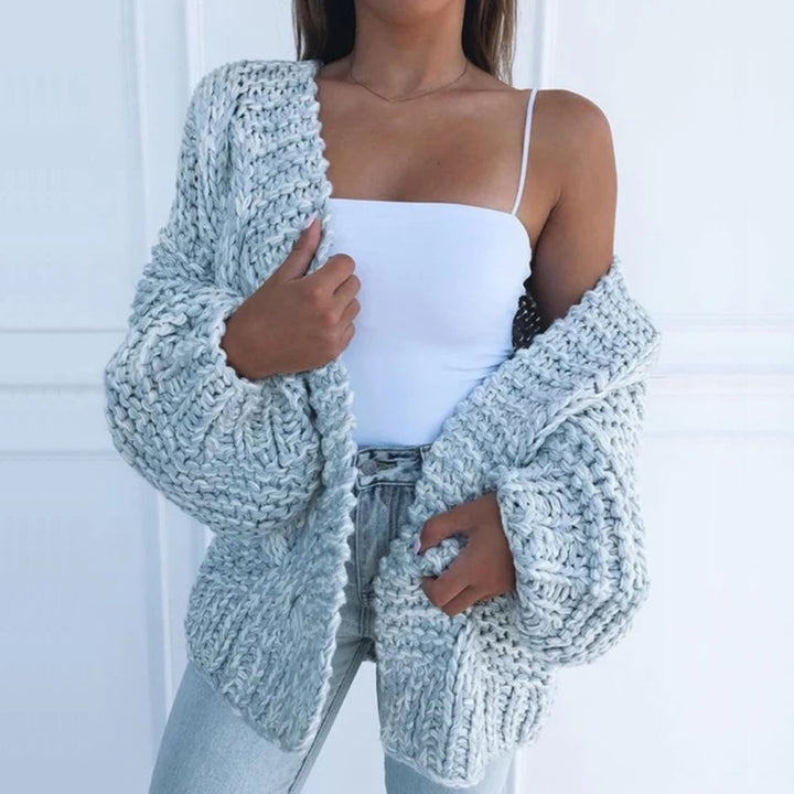 Drune | Damen Strickcardigan mit lockerer Passform und dicker Textur