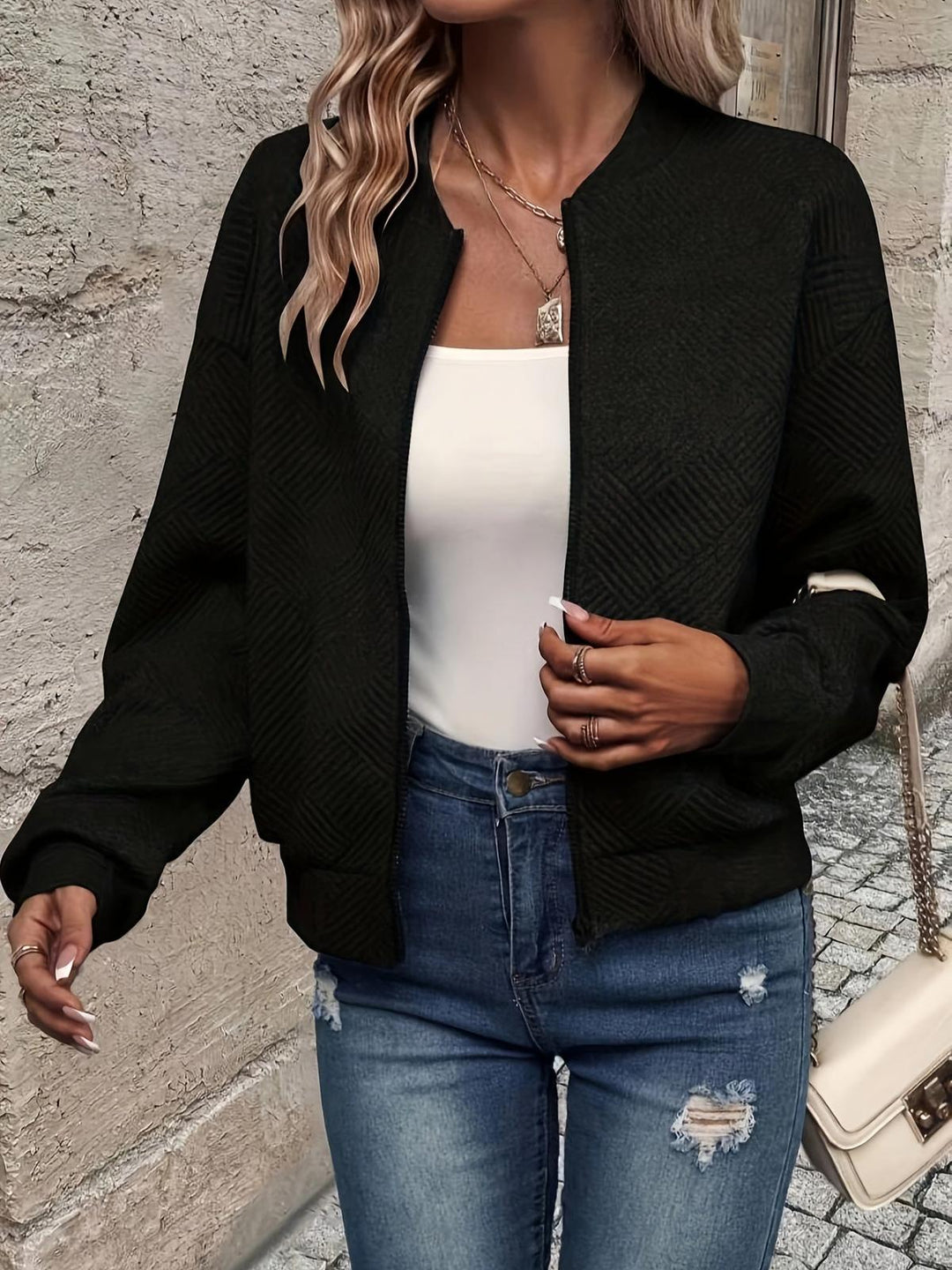Drune | Stylische Damen Zip up Jacke Für Herbstmode