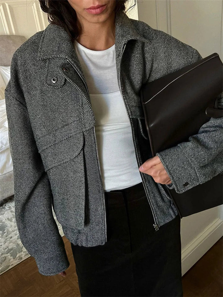 Drune | Herbstmantel - Stilvoller & Bequemer Mantel mit Hoher Taille und Reißverschluss für Kühlere Tage