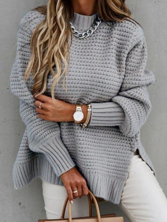 Drune | Strickpullover mit Lockerer Passform Acryl Warm und Modern