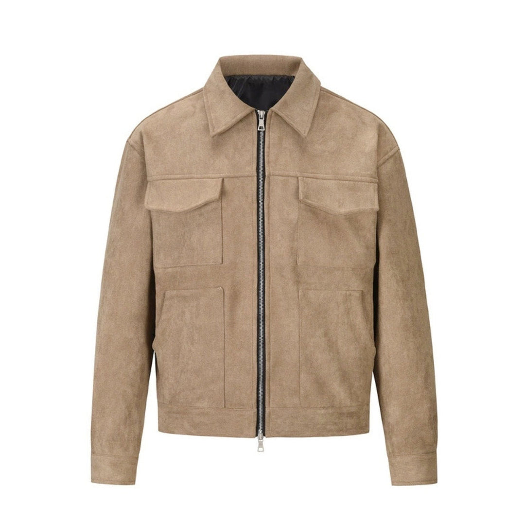 Drune | Kurze Herrenjacke mit Reißverschluss und Taschen für Den Herbst