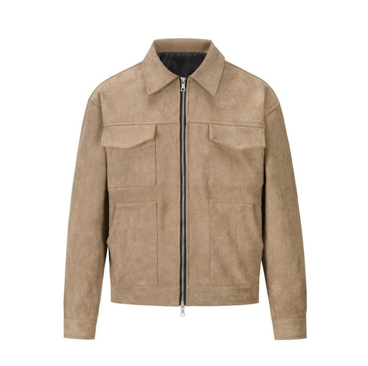 Drune | Kurze Herrenjacke mit Reißverschluss und Taschen für Den Herbst