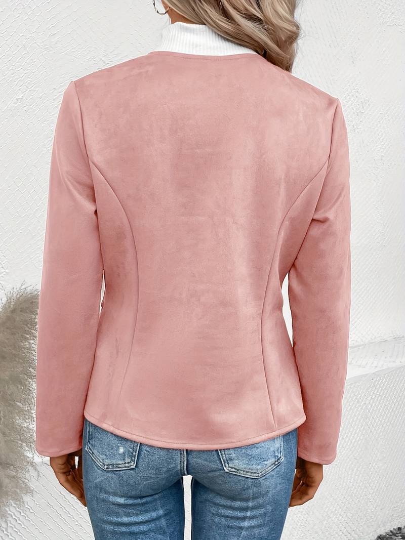 Drune | Reißverschluss Runder Ausschnitt Sommerjacke Damenjacke