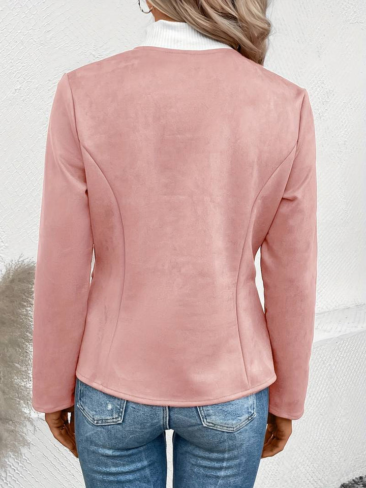 Drune | Reißverschluss Runder Ausschnitt Sommerjacke Damenjacke