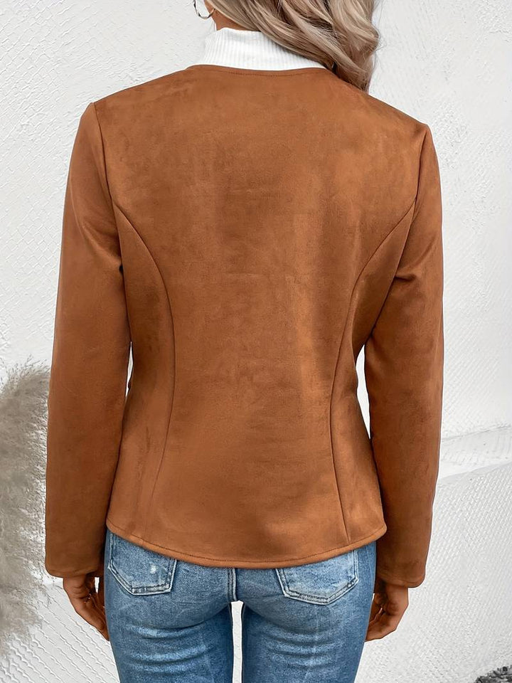 Drune | Reißverschluss Runder Ausschnitt Sommerjacke Damenjacke