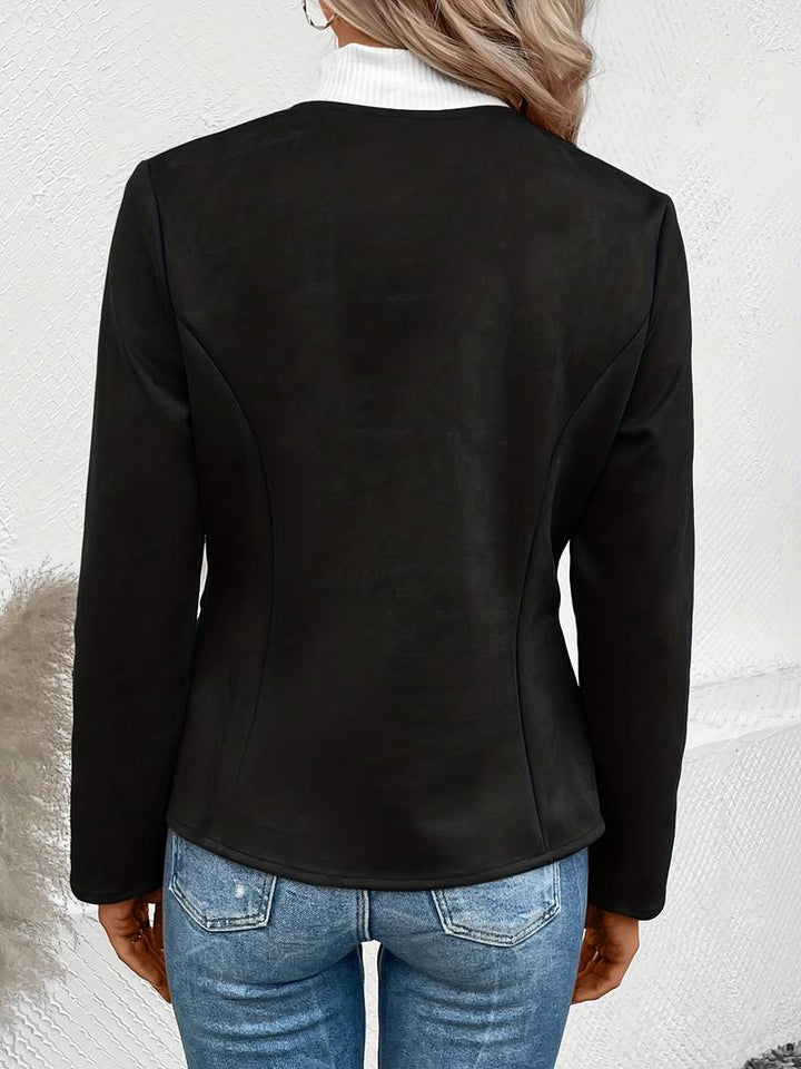 Drune | Reißverschluss Runder Ausschnitt Sommerjacke Damenjacke