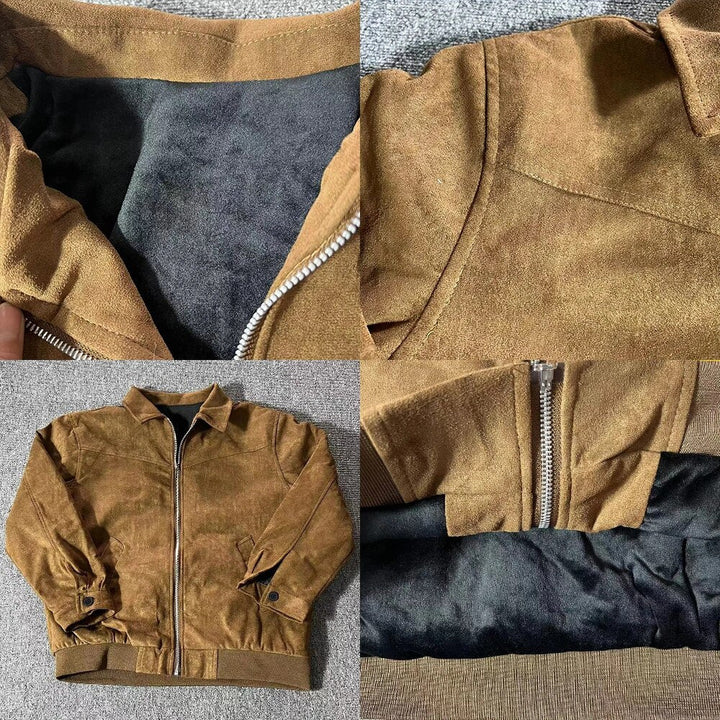 Drune | Weinlese Reißverschlussjacke Herbstjacke