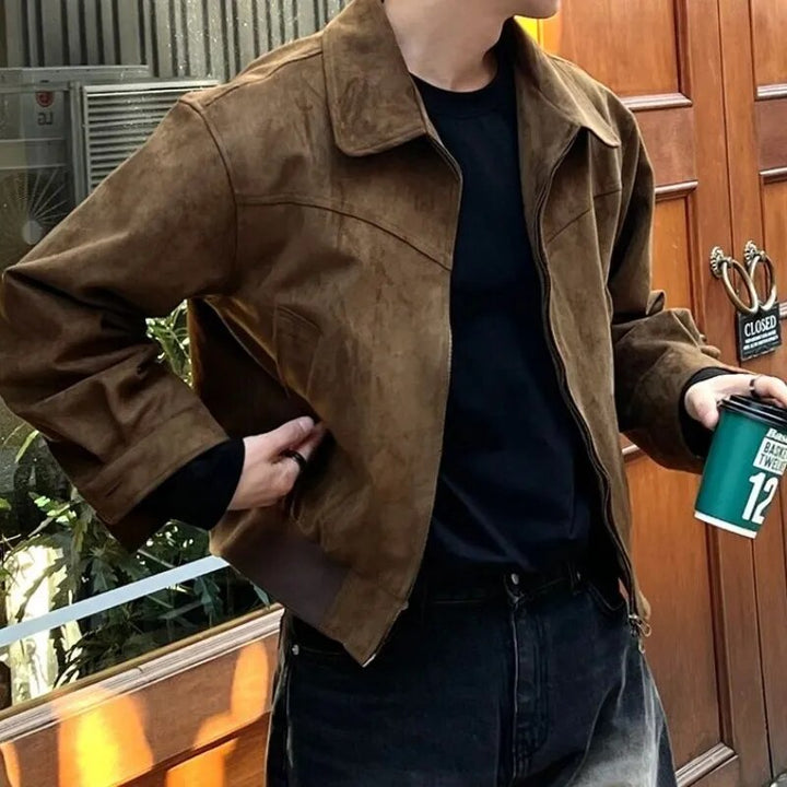 Drune | Weinlese Reißverschlussjacke Herbstjacke