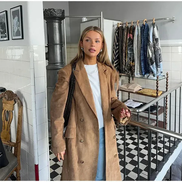Drune | Faux Suede Trenchcoat