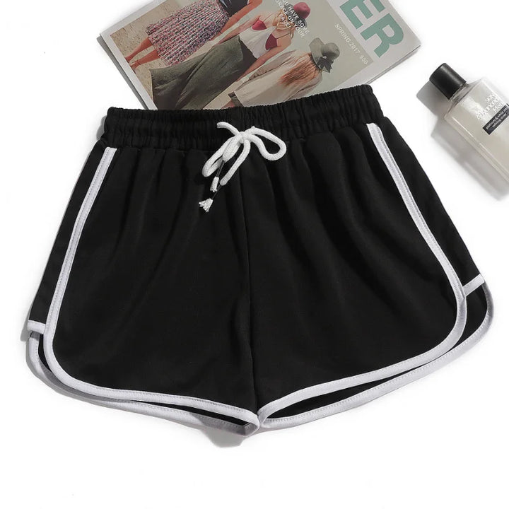 Drune | Damen Streifenshorts mit Atmungsaktivem, Elastischem Bund