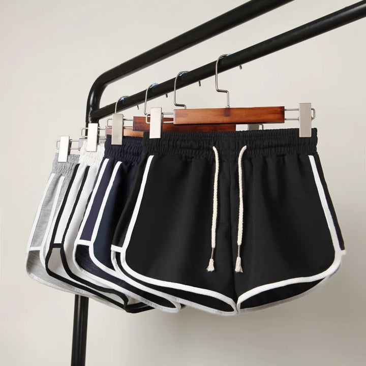 Drune | Damen Streifenshorts mit Atmungsaktivem, Elastischem Bund