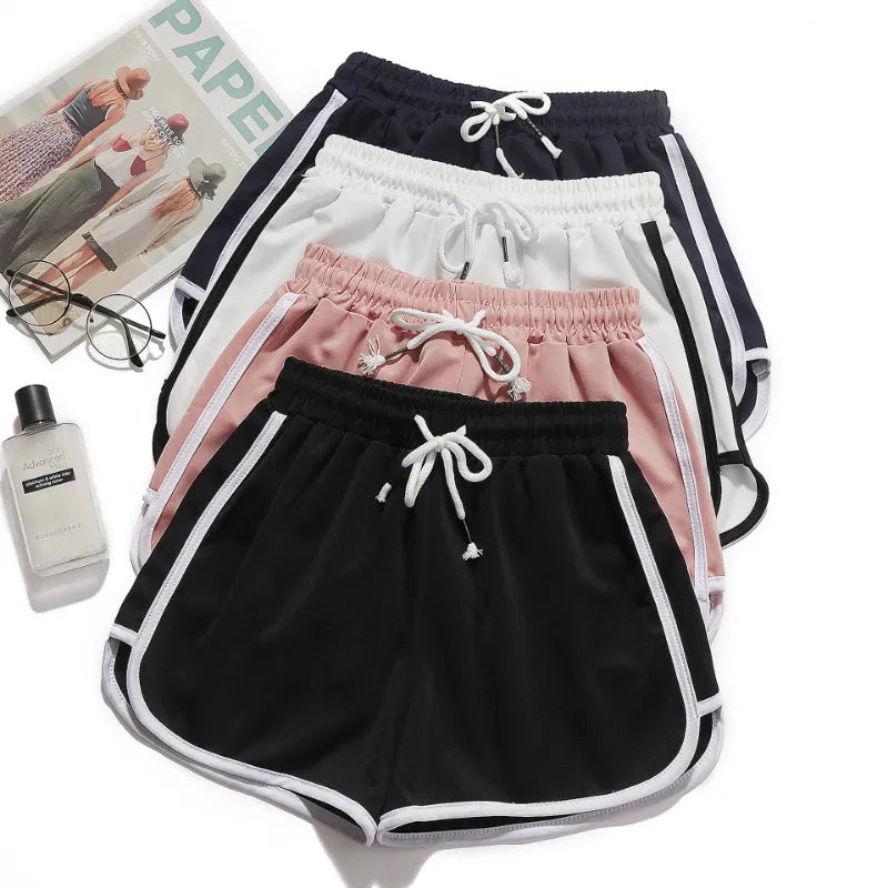 Drune | Damen Streifenshorts mit Atmungsaktivem, Elastischem Bund