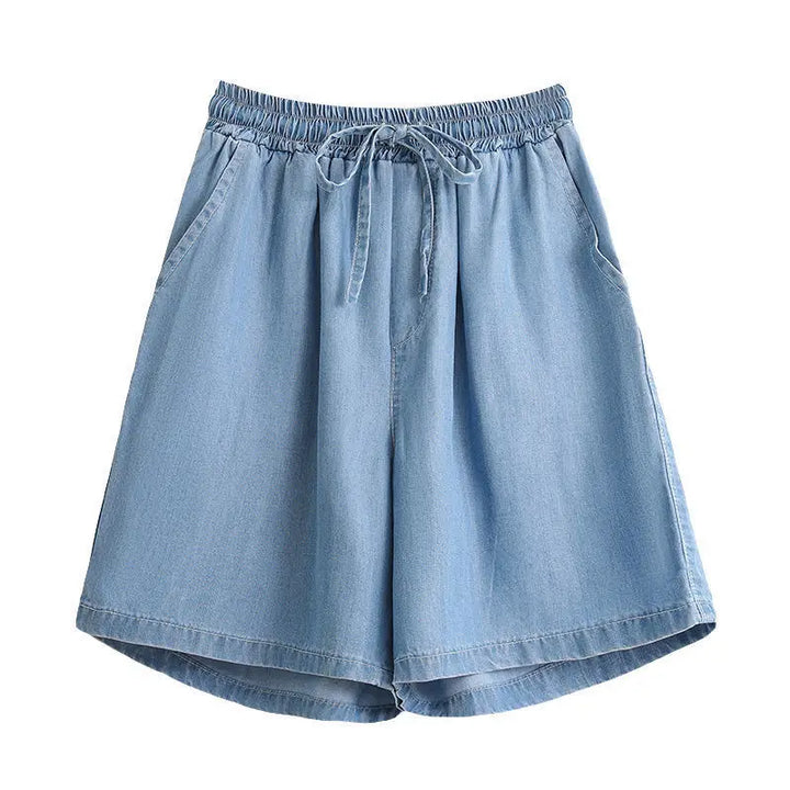 Drune | Jeansshorts Mit Weitem Bein Und Elastischem Bund