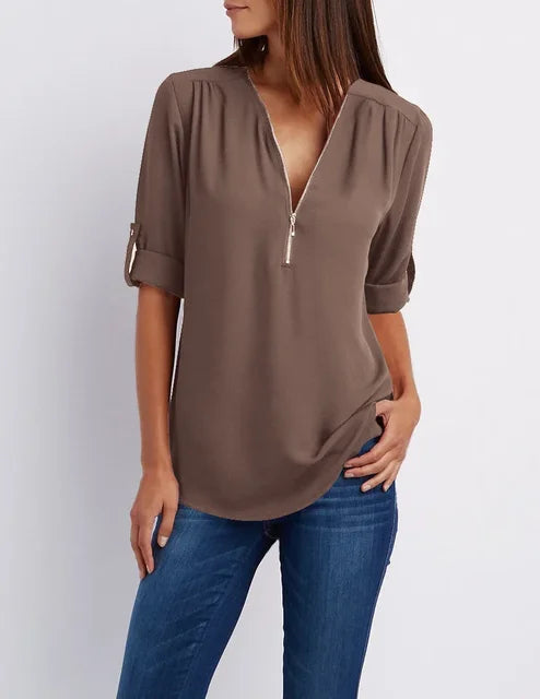 Drune | Moderner Top Zip Pullover aus nachhaltiger Baumwolle