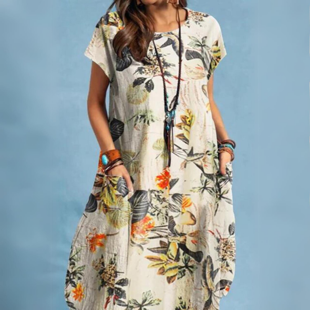 Drune | Elegantes Sommerkleid mit Rundhalsausschnitt