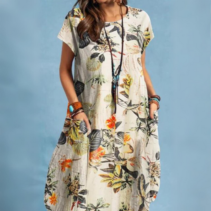 Drune | Elegantes Sommerkleid mit Rundhalsausschnitt